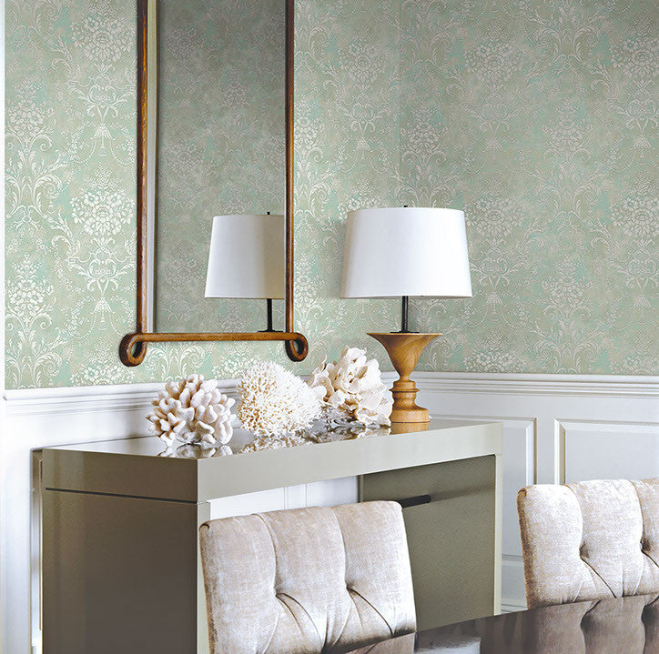 Jeffreys Floral Wallpaper in Off-White and Beiges by Carl Robinson