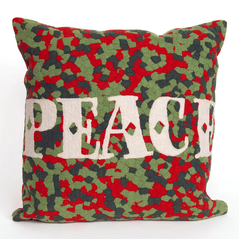 Liora Manne Visions II ''Peace'' Indoor Outdoor Throw Pillow