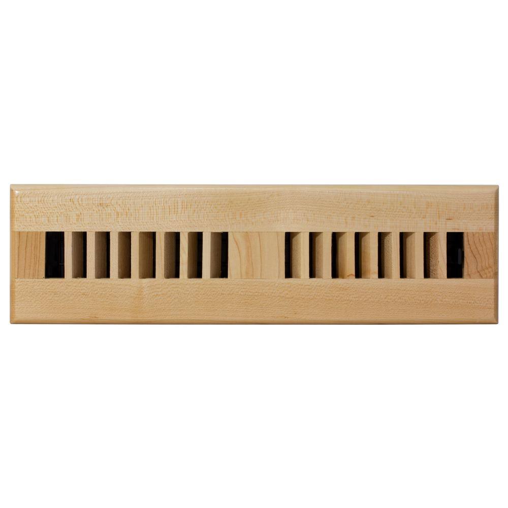 Decor Grates 2 in. x 12 in. Floor Register Natural Maple WML212-N