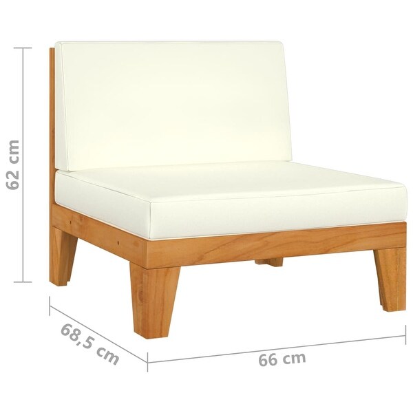 4 Piece Garden Lounge Set with Cushions Solid Acacia Wood - Overstock - 35105940