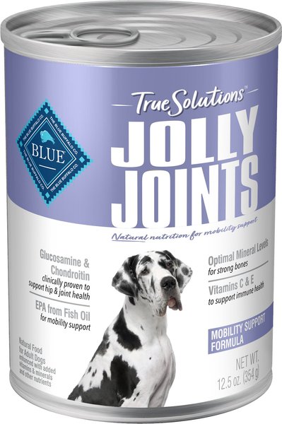 Blue Buffalo True Solutions Jolly Joints Mobility Support Formula Wet Dog Food， 12.5-oz， case of 12