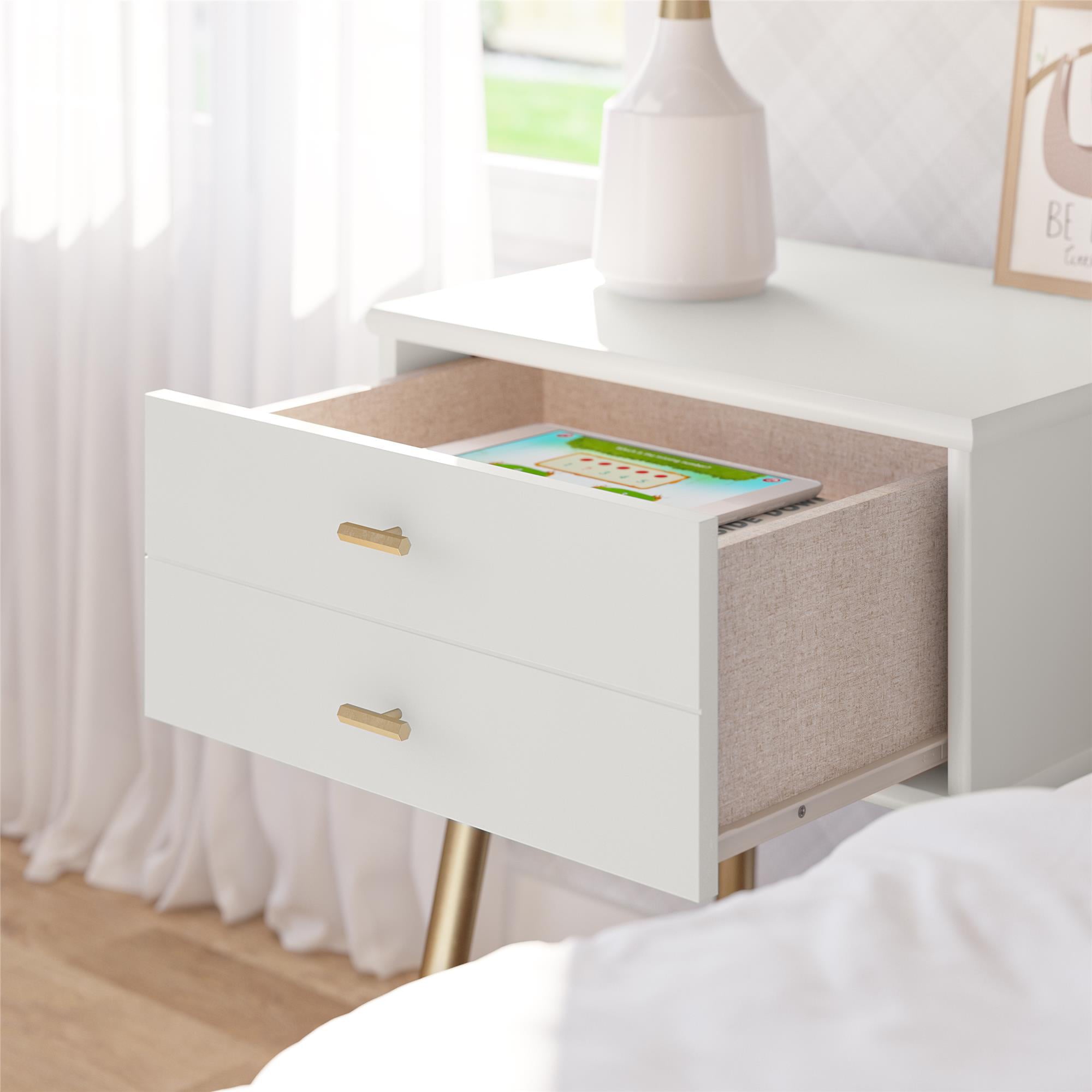 Little Seeds Valentina 1 Drawer Nightstand, White