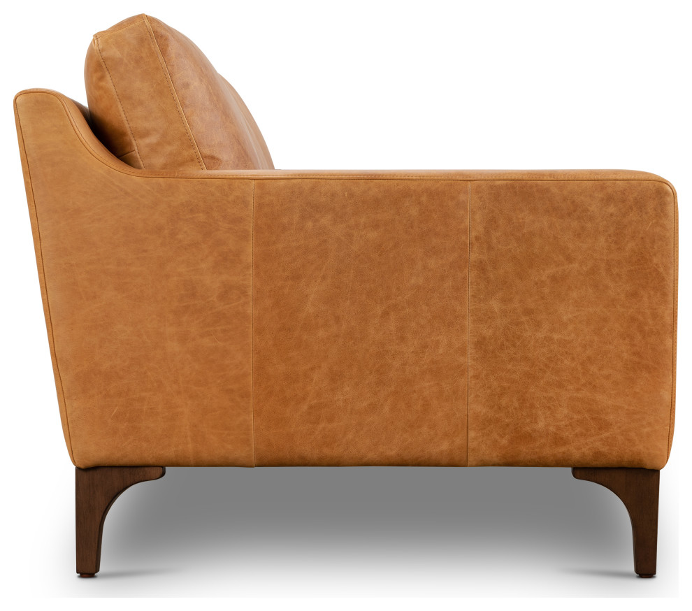 Poly and Bark Sorrento Leather Sofa   Midcentury   Sofas   by Edgemod Furniture  Houzz