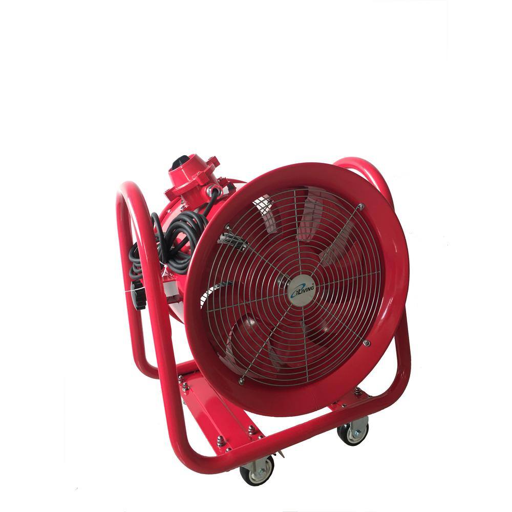 iLIVING Explosion Proof 16 in. Ventilation Floor Fan with 1100-Watt 4240 CFM Red ILG8EF16EX