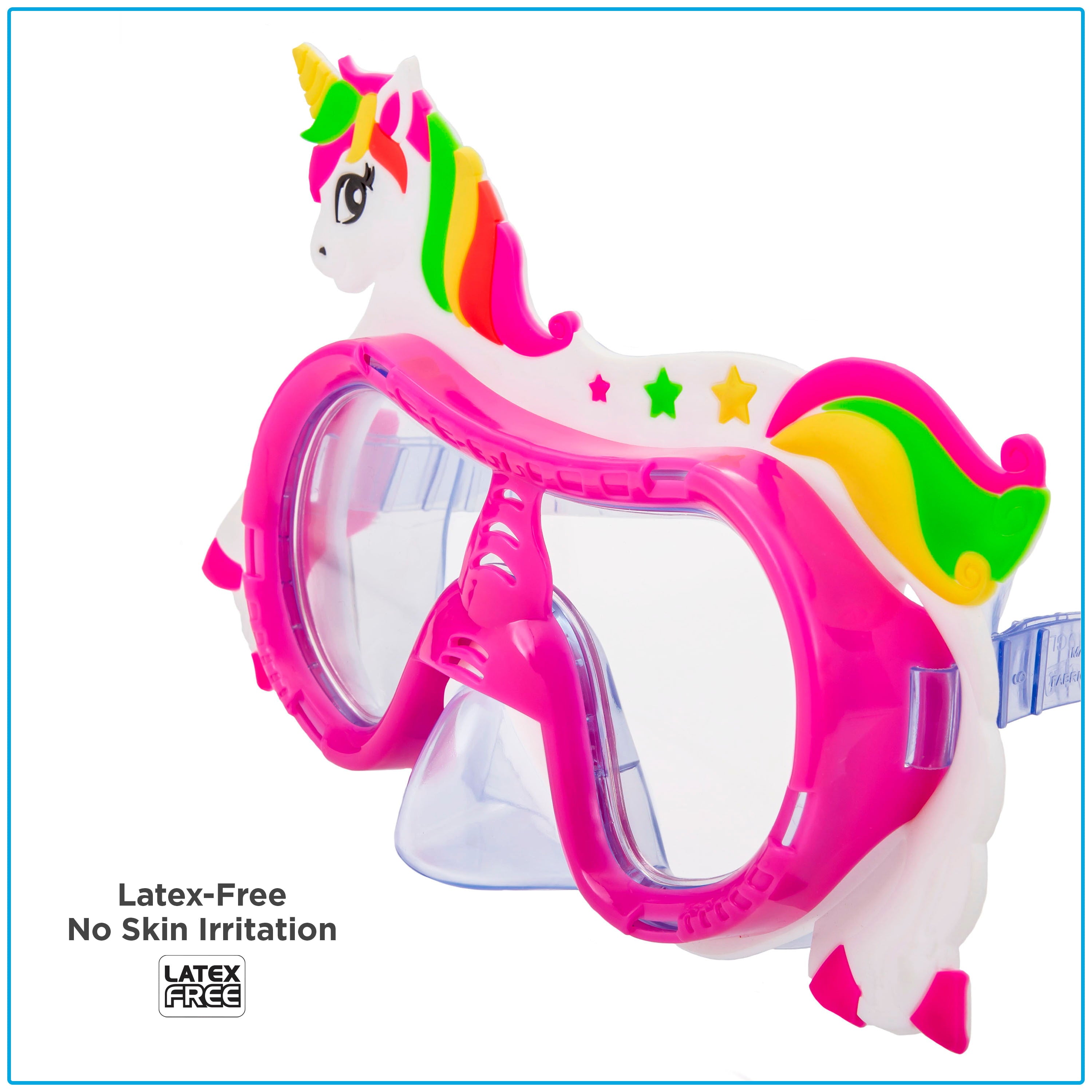 Eye Pop Pink Kids Swim Goggles, Ages 4 Years and Up, Unicorn Character