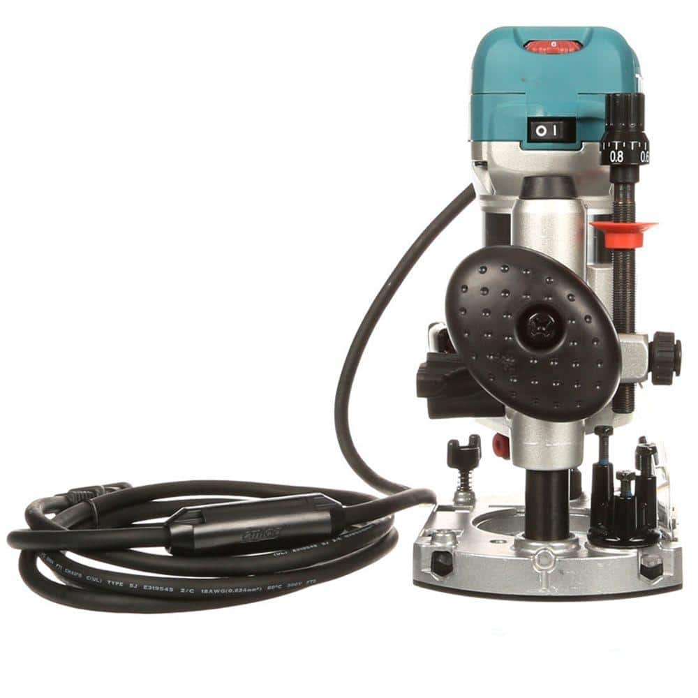 Makita 6.5 Amp 1-1/4 HP Corded Variable Speed Compact Router with 3 Bases (Plunge, Tilt, and Offset Base) RT0701CX3