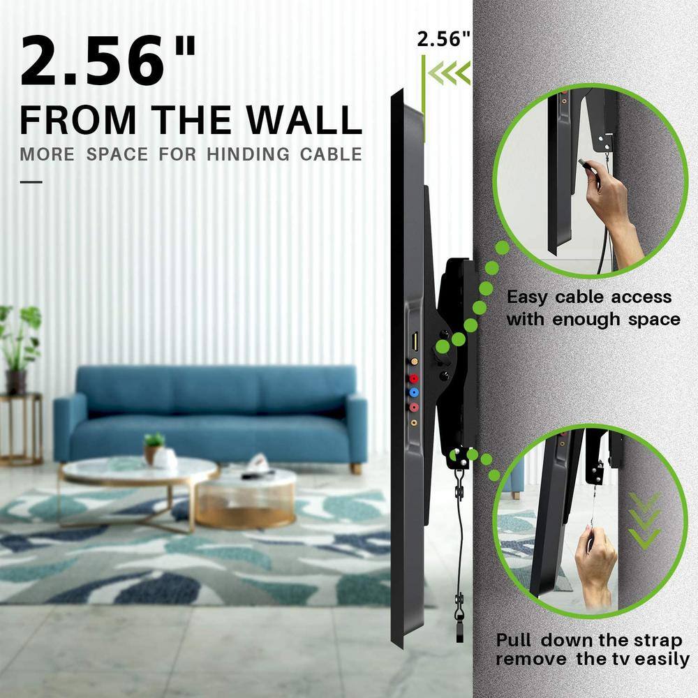 USX MOUNT Large Tilting TV Mount for Most 37 in. to 70 in. TVs with Plus 12Minus 12 of Tilt Max VESA 600 mm x 400 mm HTL007