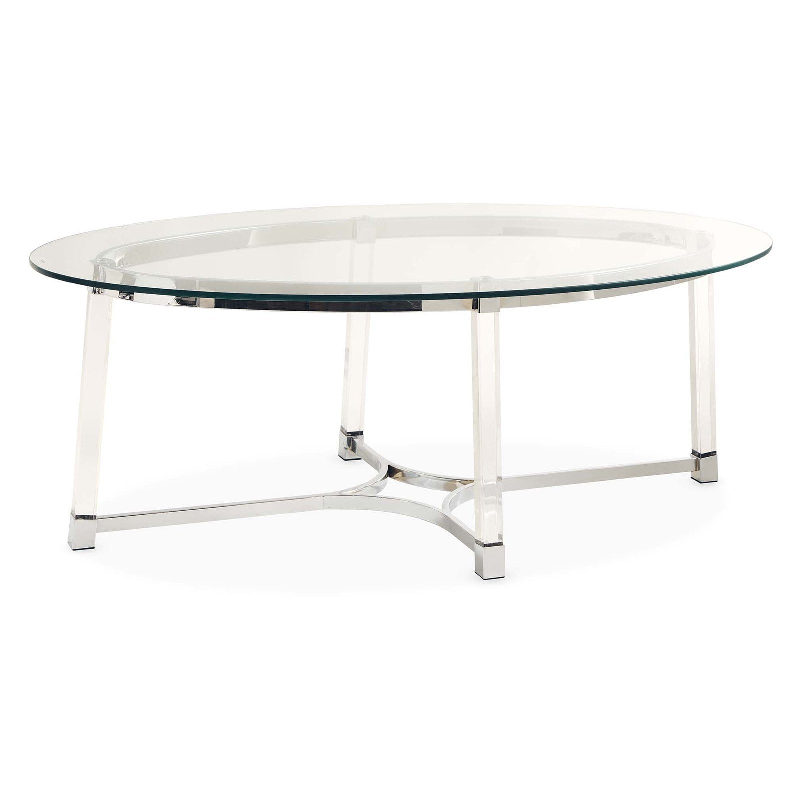 Picket House Furnishings Sophia Oval Glass Topped Coffee Table