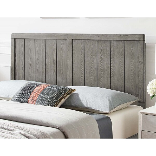 Widman Country Style Twin Size Grey Wooden Headboard - - 32157938