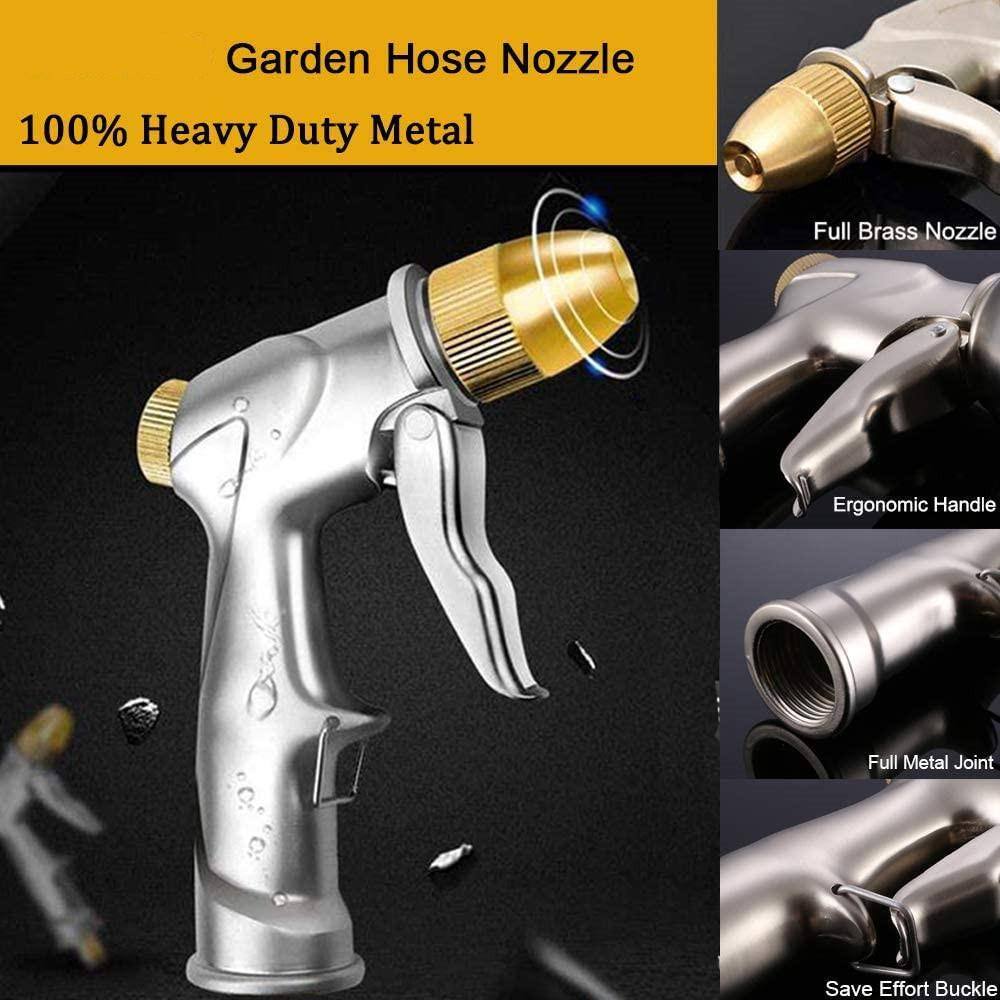 Upgraded Garden Hose Nozzle Sprayer 100% Heavy-Duty Metal Handheld Water Nozzle High Pressure in 4 Spray Modes B07MYWK5RY