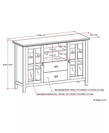 Simpli Home Bellevue Tall TV Stand