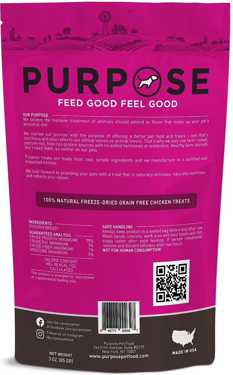 Purpose Chicken Breast Freeze-Dried Dog Treats