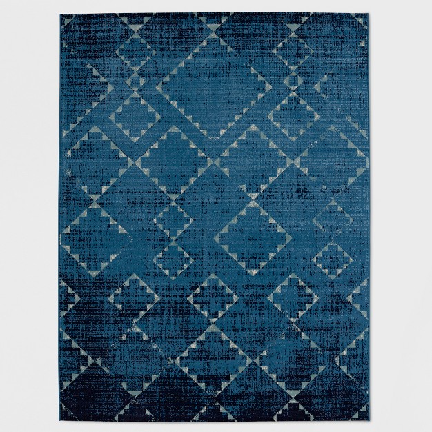 Distressed Diamonds Outdoor Rug