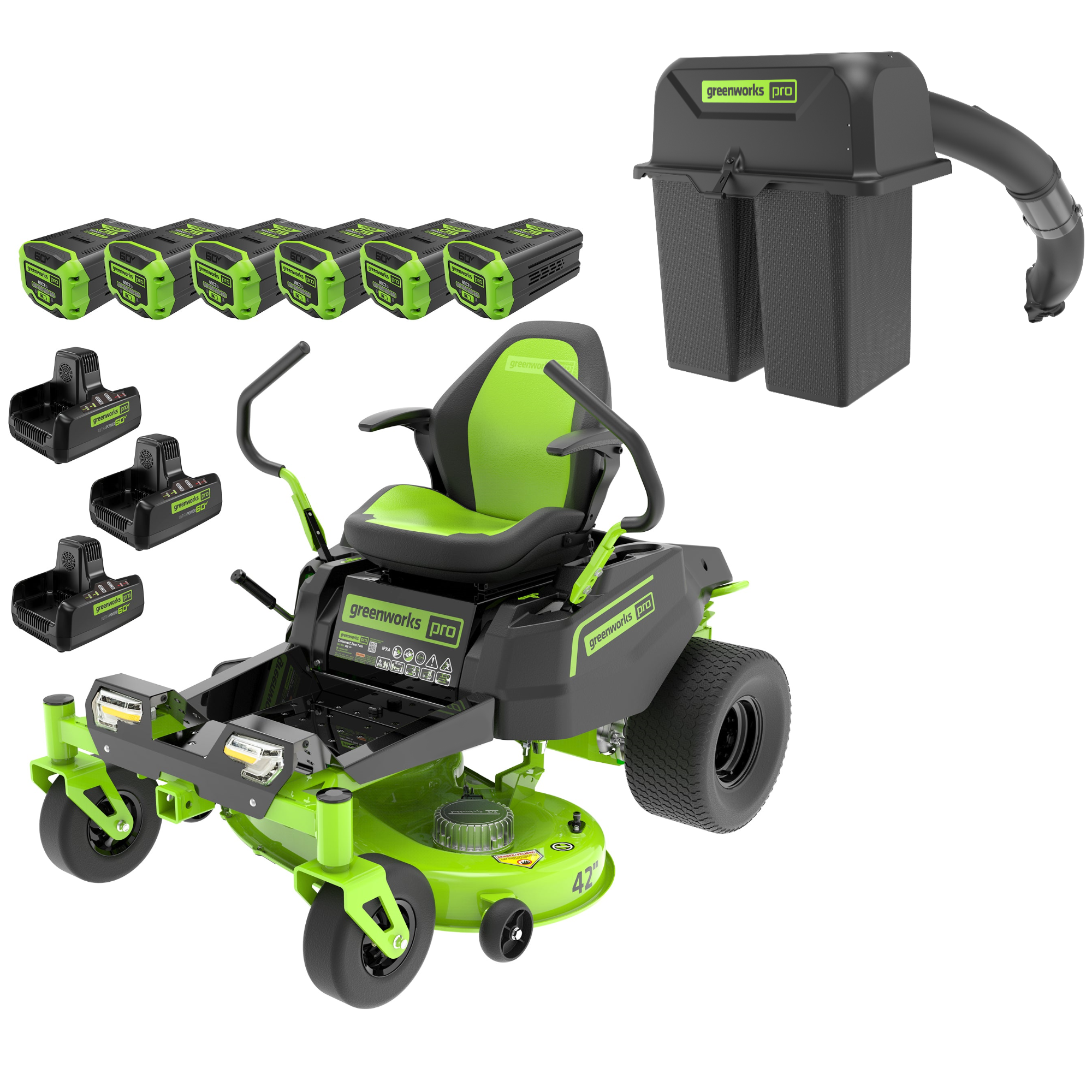 Greenworks Pro 60V 42 Inch Electric Zero Turn Lawn Mower | Greenworks