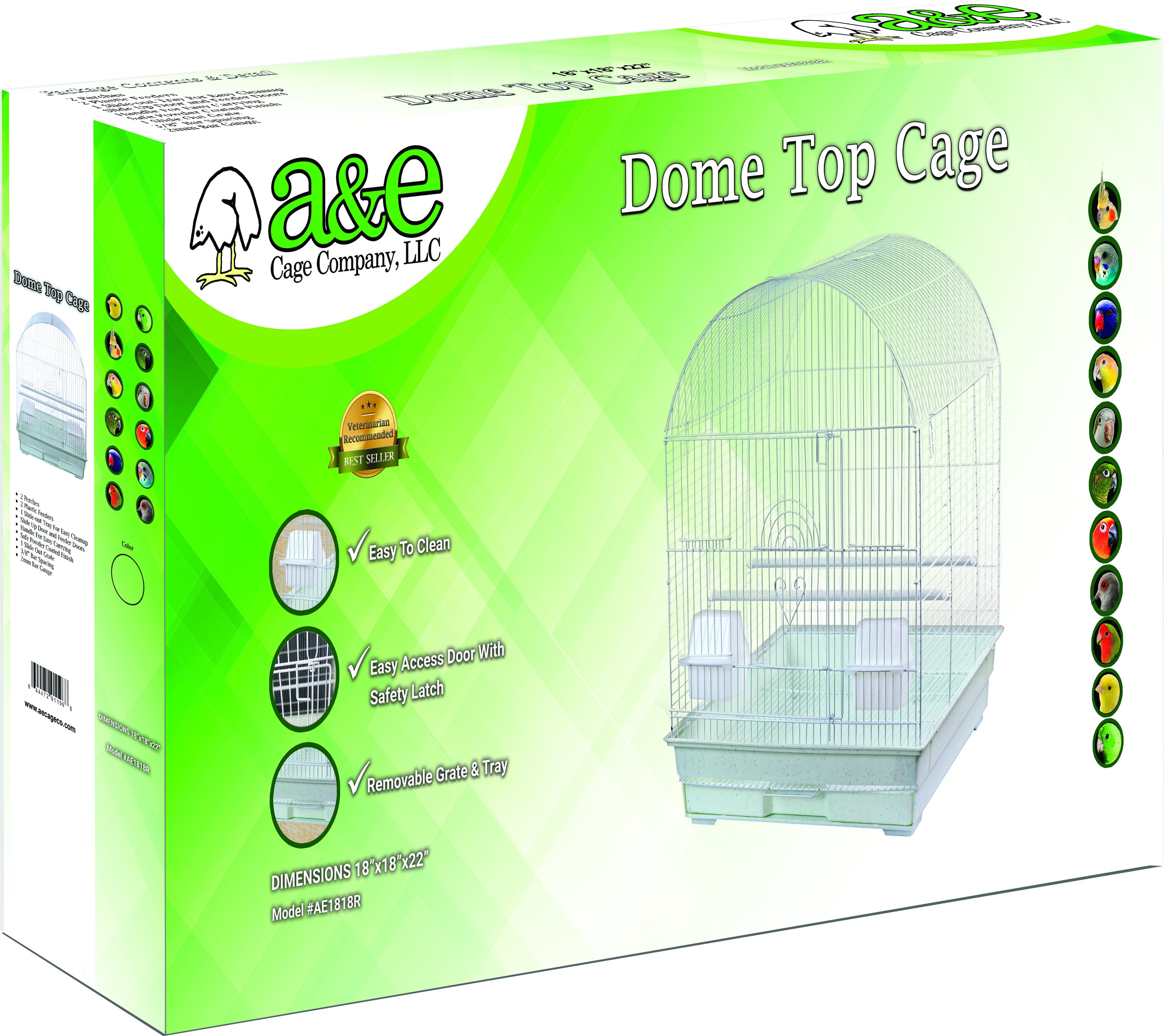 AandE Cage 644135 18 x 18 in. Round Top Cage