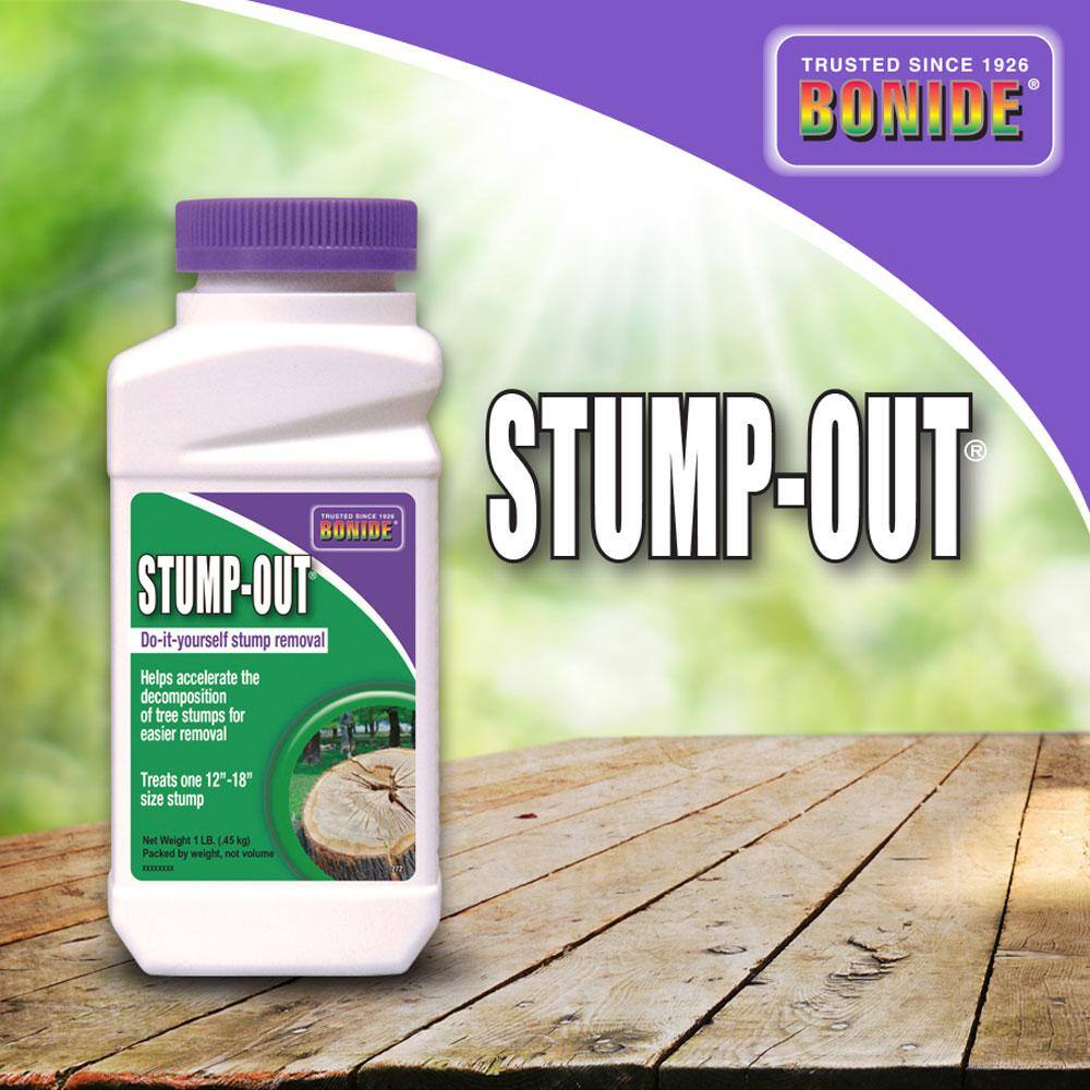 Bonide Stump-Out Granules Do-it-Yourself At Home Stump Removal Pellets 1 lb. Fast-Acting Formula for Outdoor Use 272