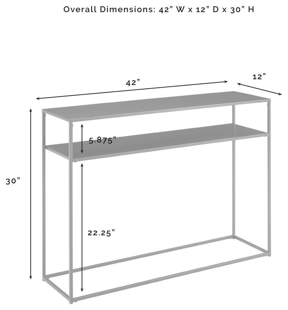 Braxton Console Table Matte Black   Industrial   Console Tables   by Crosley  Houzz