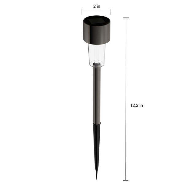 Nature Spring Stainless Steel Outdoor Stake Lighting 12 2 quot Black