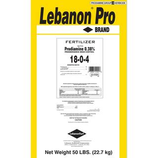 Lebanon Pro 50 lbs. Fertilizer with Prodiamine 0.38 Preemergence Weed Control 18-0-4 (45-Bags576000 sq. ft.Pallet) 2242205