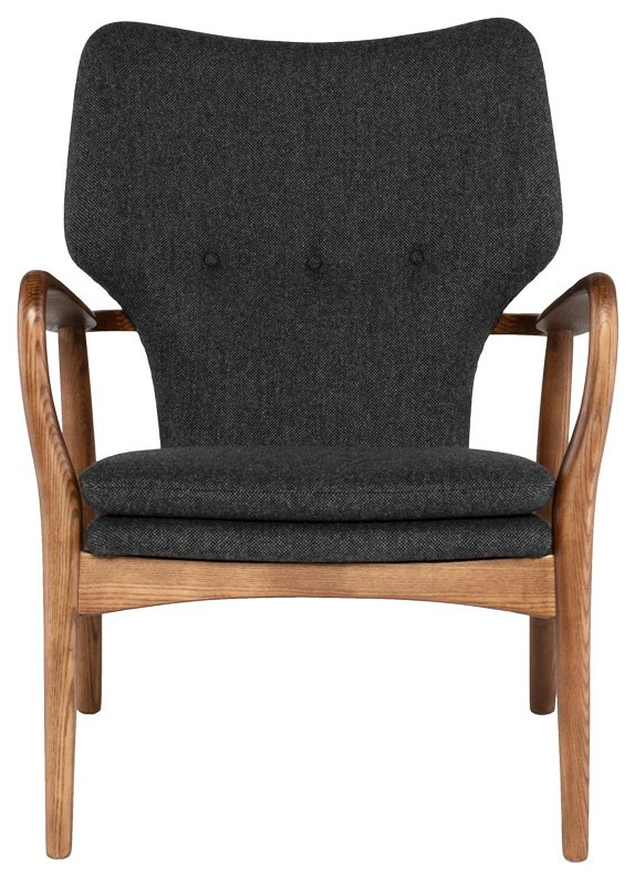 Chroma Occasional Chair dark grey tweed   Midcentury   Armchairs And Accent Chairs   by Virgil Stanis Design  Houzz