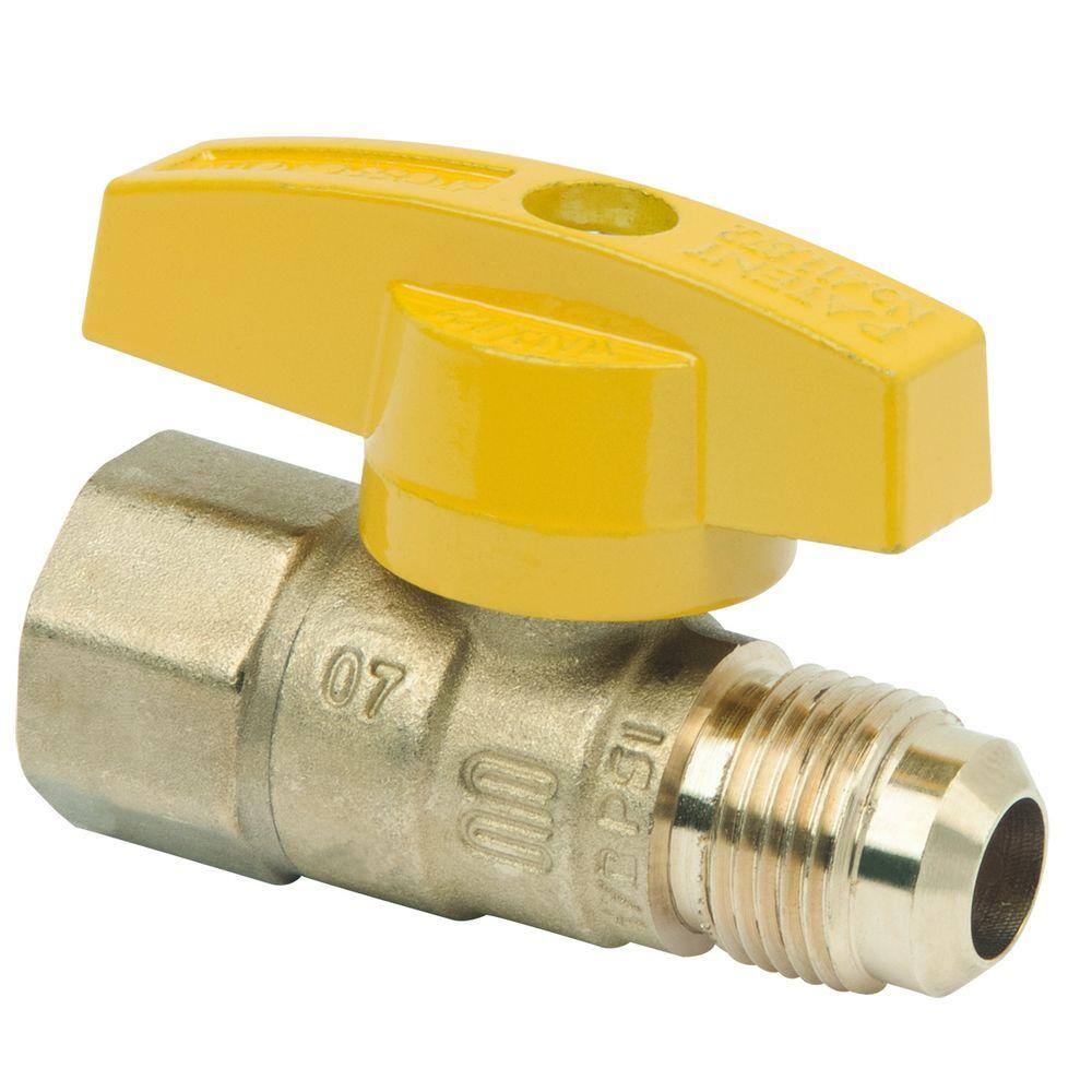 BrassCraft 12 in. OD Flare x 12 in. FIP Gas Ball Valve PSSD-41