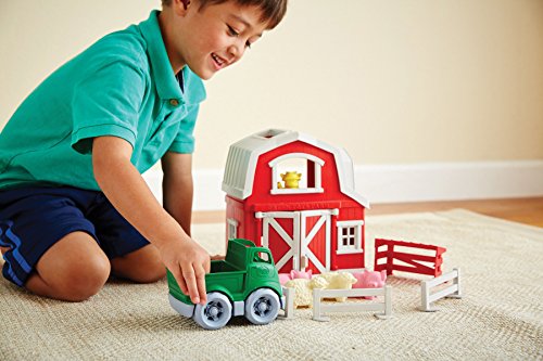 Green Toys Farm Playset， 100% Recycled Plastic， for Unisex Child Ages 2+