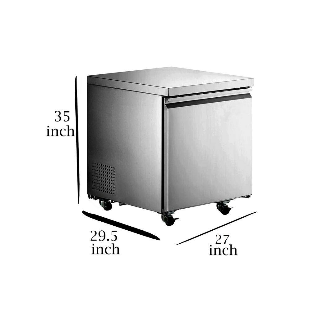 Cooler Depot 6.3 cu. ft. AutoCycle Defrost Commercial Undercounter Upright Freezer in Stainless DXXTUC27F