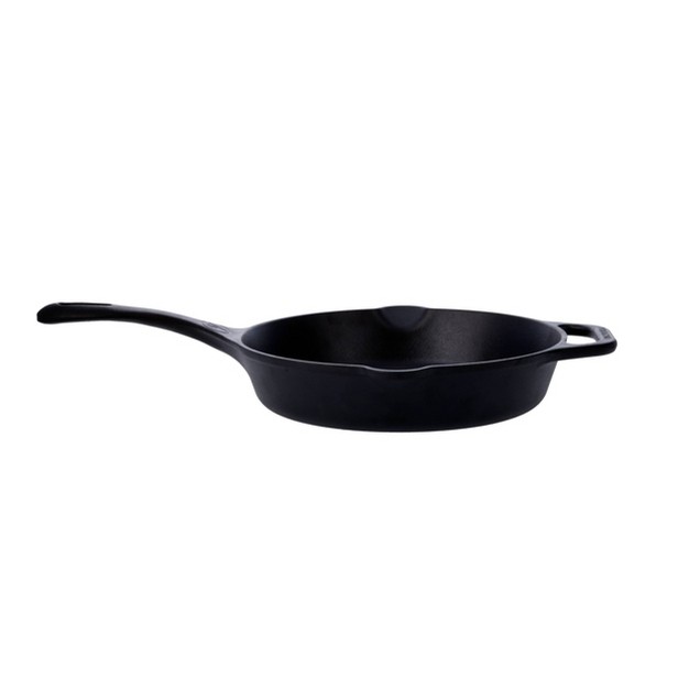 Cast Iron Skillet With Long Handle And Helper Handle