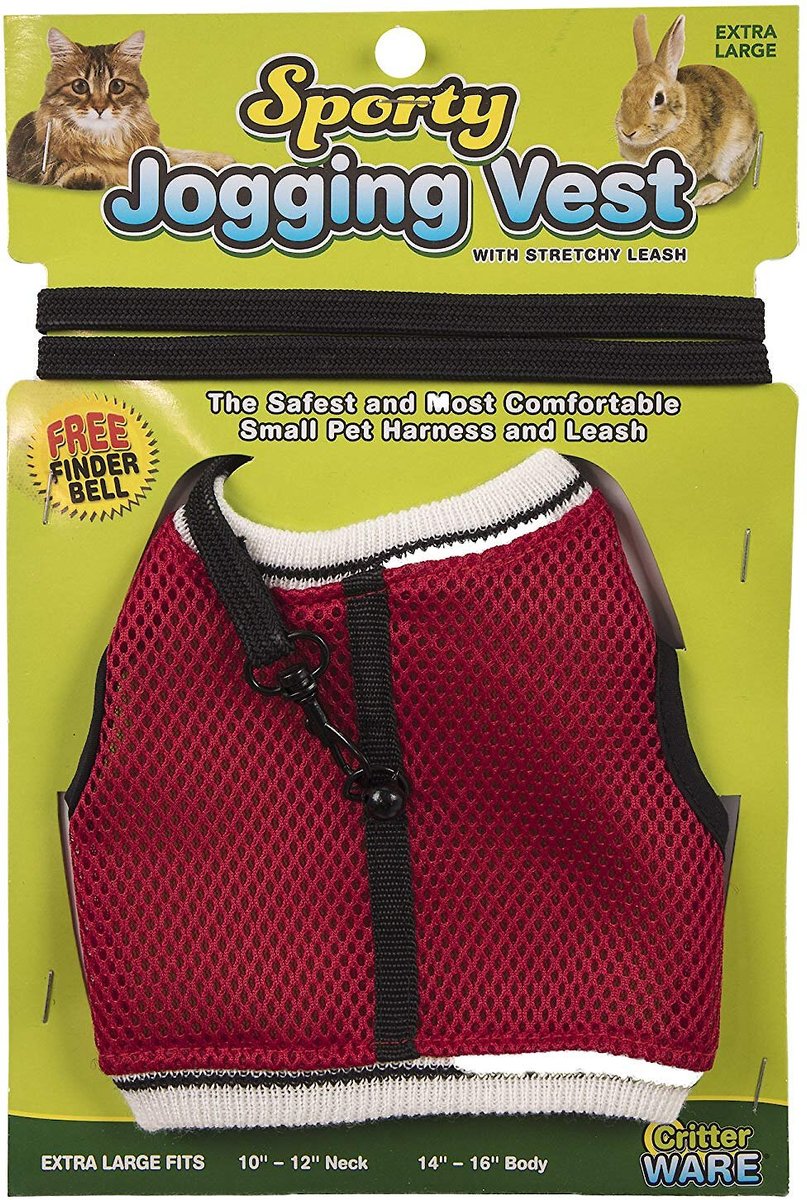 Ware Sporty Jogging Vest Small Animal Harness and Leash， Color Varies