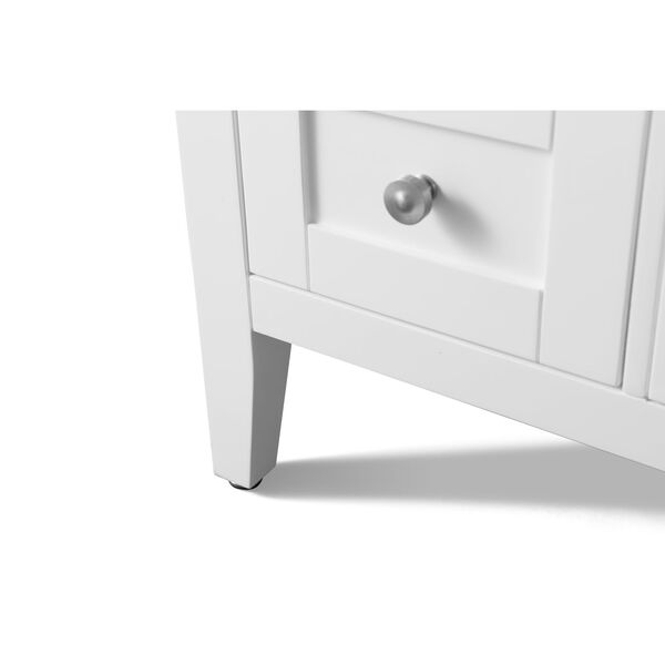 Maili Carrara White 60-Inch Vanity Console with Mirror