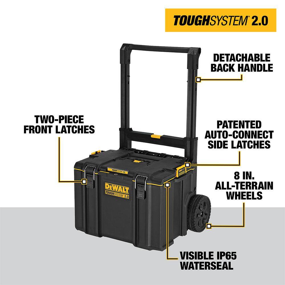 DW TOUGHSYSTEM 2.0 22 in. Small Tool Box TOUGHSYSTEM 2.0 24 in. Mobile Tool Box 22 in. Medium Tool Box and Deep Tool Tray DWST08165005020