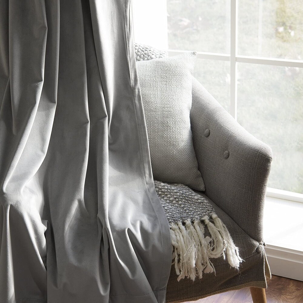 Luster Velvet Grommet Room Darkening Curtains   Stainless Steel Grommet Top (Single Panel)