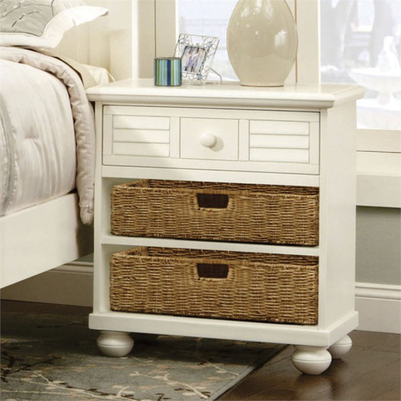 Sunset Trading Ice Cream at the Beach Nightstand |2 Baskets | 1 Drawer | End Table