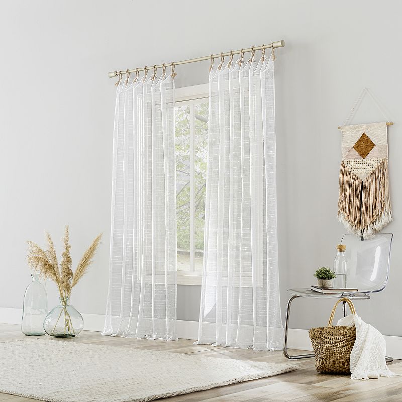 No. 918 Noemi Semi-Sheer Rope Tab Top 1 Curtain Panel