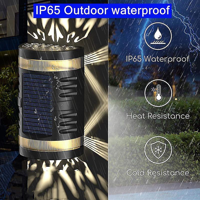 1pc Large Size Solar Led Outdoor Wall Lamp Waterproof Garden Decor Light For Balcony Courtyard Landscape Street Garden Wall Light