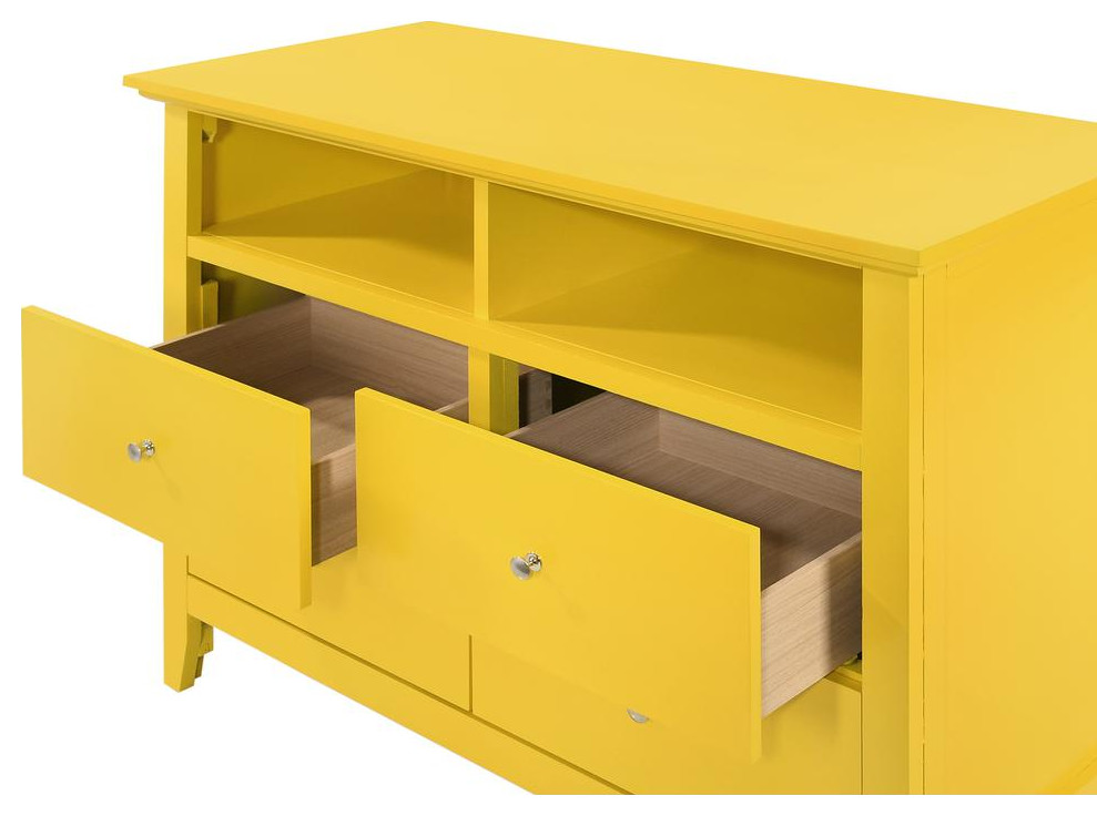 Hammond Yellow 4 Drawer Chest of Drawers (42 in L. X 18 in W. X 36 in H.)   Contemporary   Entertainment Centers And Tv Stands   by GwG Outlet  Houzz