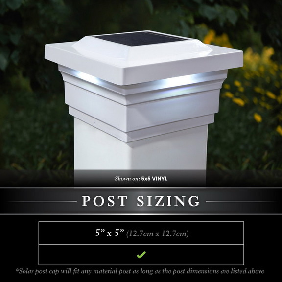 Classy Caps SLO75W 5x5 White PVC Majestic Solar Po...