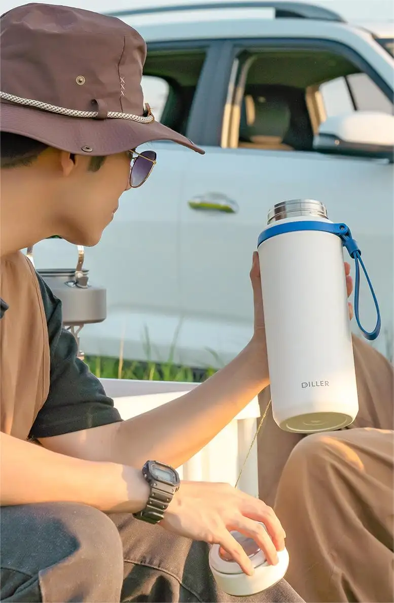 Arrival double wall vacuum flask insulated stainless steel water bottles with infuser vehicle mounted sports kettle