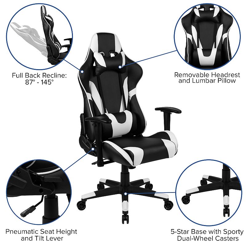 Flash Furniture X20 Gaming Racing Office Ergonomic Computer Chair