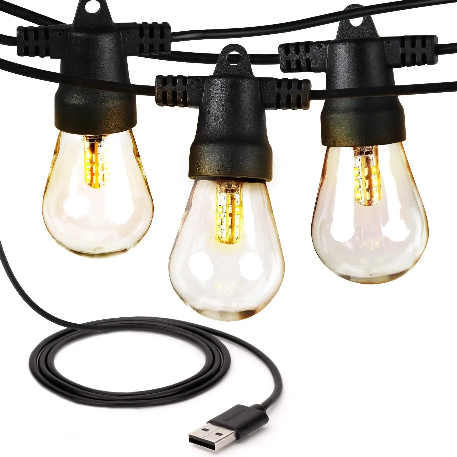 USB Powered 24.5Ft LED String Lights - 2700K