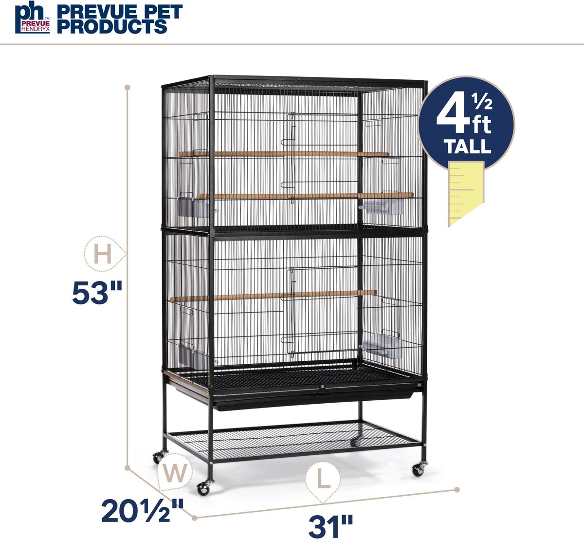 Prevue Pet Products Wrought Iron Small and Medium Birds Flight Cage