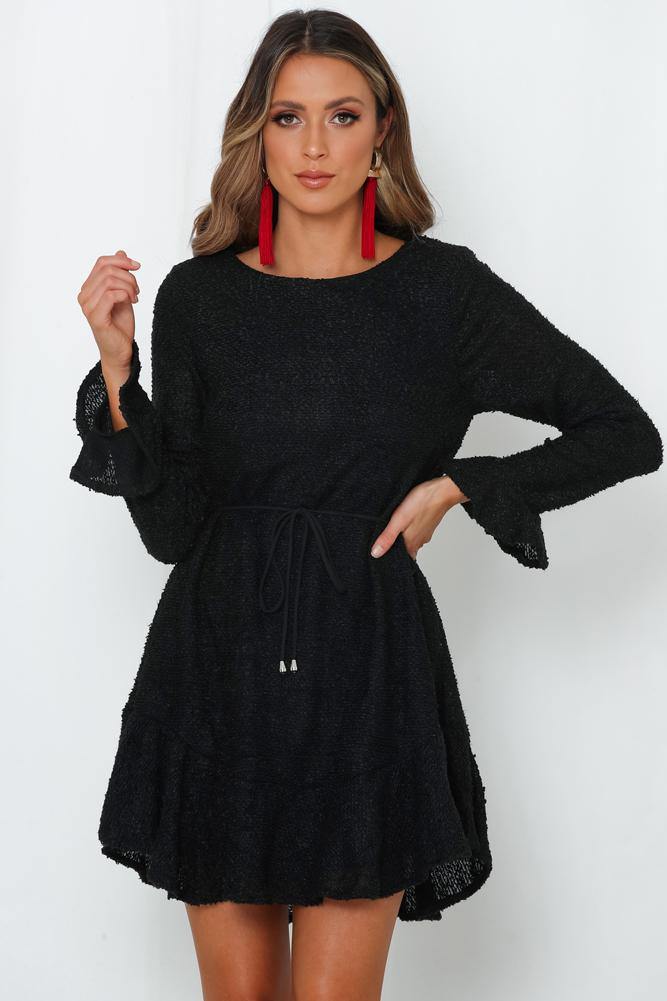 Keep Me Warm At Night Dress Black