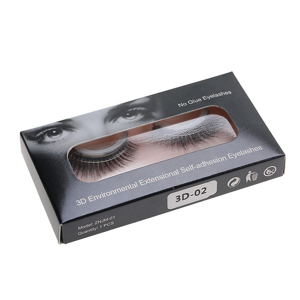 3d Professional Self Adhesive Eyelashes No Stimulation False Eyelashes Extension 02#