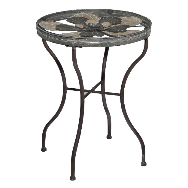 Farmhouse Metal Coffee Table Silver Olivia amp May