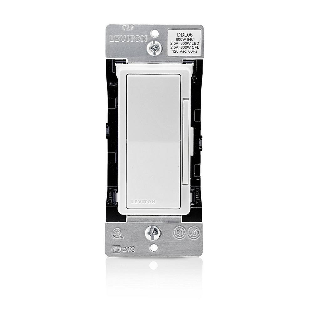 Leviton Decora Digital Dimmer 300-Watt LED and CFL600-Watt IncandescentHalogen WhiteLight Almond R01-DDL06-01M