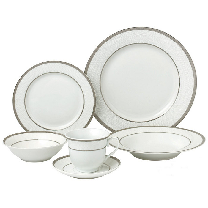 Lorren Home Trends Ashley 24-Pc. Dinnerware Set Service for 4