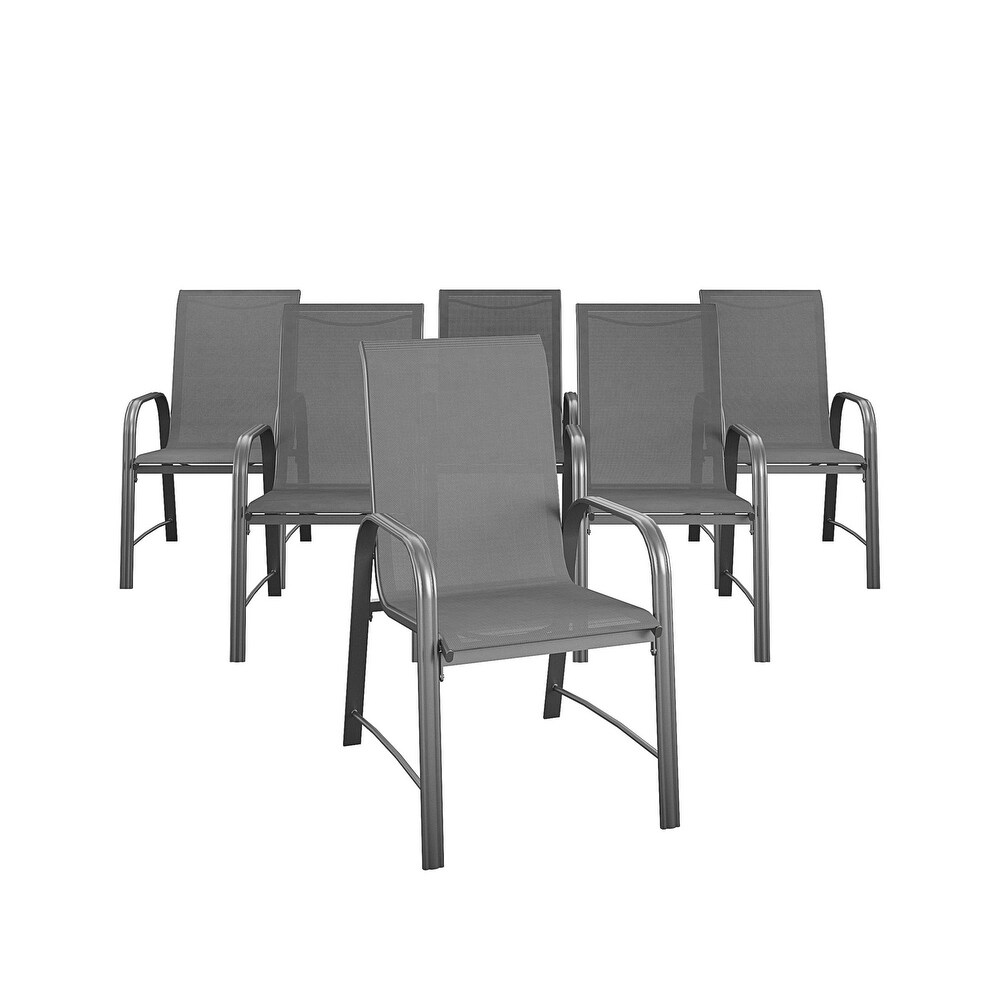 COSCO Paloma Steel Patio Dining Chairs (Set of 6)