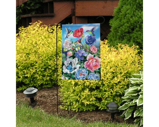 Briarwood Lane Hummingbird And Roses Spring Garden Flag Floral Bu