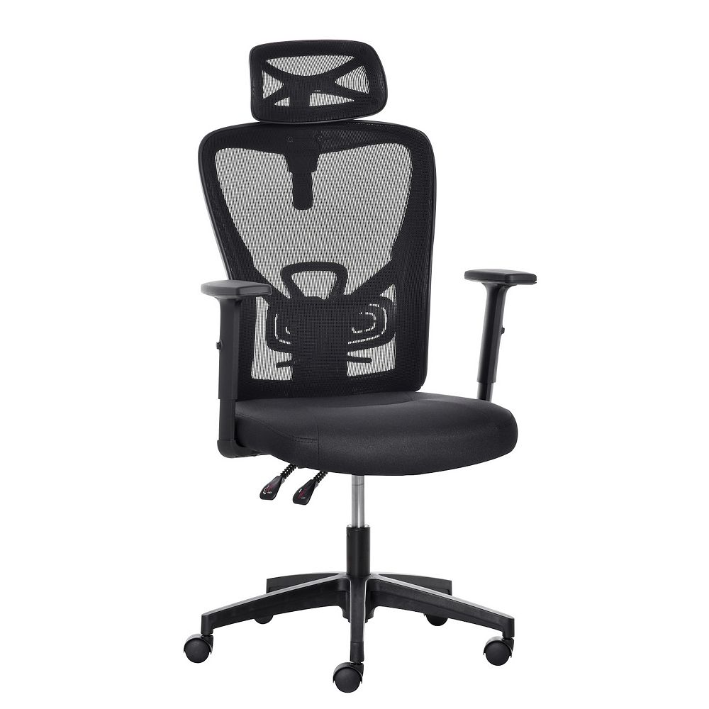 Vinsetto High Back Ergonomic Computer Home Office Chair Mesh Task Chair with Lumbar Back Support Reclining Function Adjustable Headrest Arms and Height Black