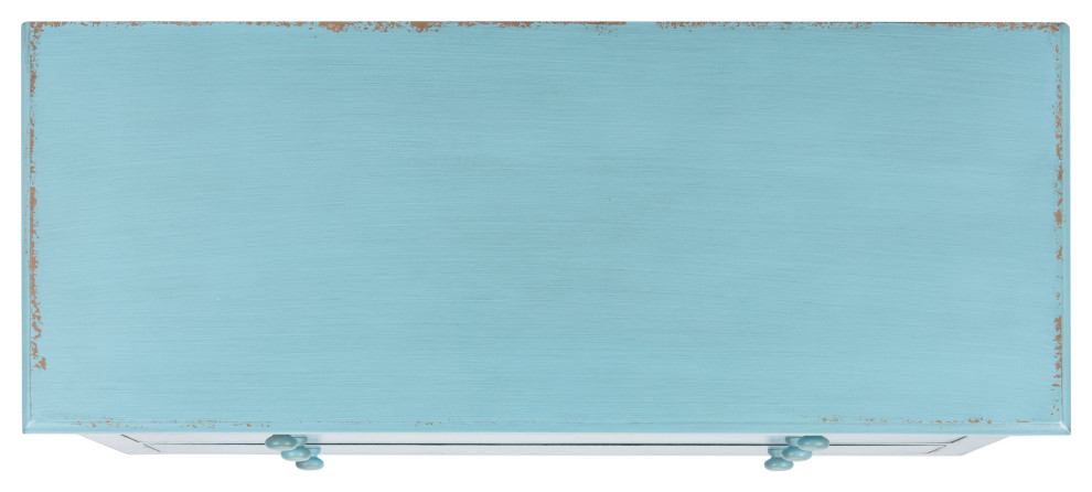 Safavieh Talbet Storage Chest  Distressed Blue   Farmhouse   Accent Chests And Cabinets   by HedgeApple  Houzz